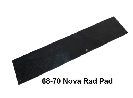 Radiator Support to Fan Shroud SEAL: Nova 68-